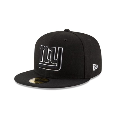 Black New York Giants Hat - New Era NFL 59FIFTY Fitted Caps USA0839267